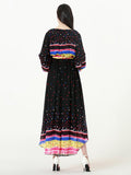 Muslim Women Stylish Kashibo Abaya Muslim Ladies Long Gown Islamic Clothing Jilbab Jalabiya Color Polka
