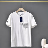 Yankees Summer Couple Loose Embroidered Short Sleeve T-shirt