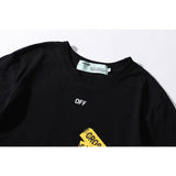 Off White T Shirt Summer Plus Size Casual Fashionable Arrow Print Short Sleeve Tshirt Owt