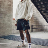jogging shorts for men Slim Fit Muscle Gym Men Shorts Summer Double Line Trendy Loose Hanging Sports and Casual