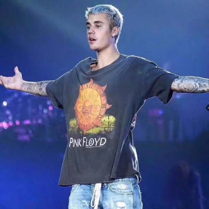 Juice WRLD T Shirt Justin Biber Same Retro Loose T-shirt