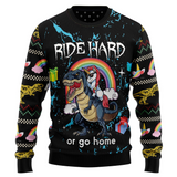 Black Christmas Sweater 3D Printed Air Layer Crew Neck Sweater
