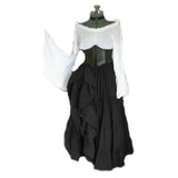 Vintage Empire Waist Dress Women's Long-Sleeved Dress