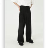 Men Suit Pants Trendy All-Matching Straight Mid-Waist Suit Pants