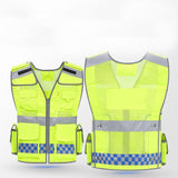 Men's Vest Safety Vests with Pockets Reflective Clothing for Outdoor Work Reflective Vest Safe Vest Traffic Warning