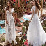 Women Lace Wedding Dress Sexy Backless Wedding Dress