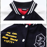 Yankee Letterman Jacket Outfit Senior Jackets Varsity Baseball College Coat Mlbny Spring Baseball Uniform Casual Patchwork Jacket