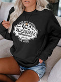 Halloween Costumes Fall/Winter Sanderson Printed Crew Neck Sweatshirt Women