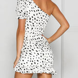 Women Summer Dresses Mini Dress Spring Women's Fashion Polka Dot Pleated Skirt Dress Summer