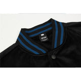 Letterman Jacket Outfit Senior Jackets Varsity Baseball Coat Baseball Uniform Men's Loose Stand-up Collar Jacket