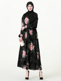 Muslim Women Stylish Kashibo Abaya Muslim Ladies Long Gown Islamic Clothing Jilbab Jalabiya Midaxi Dresses cottagecore