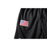 jogging shorts for men Slim Fit Muscle Gym Men Shorts Casual Pants Flag Embroidered Fashion Running Shorts