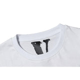 Vlone Men's and Women's Loose Couple plus Size Retro Sports ShortSleeved Tshirt