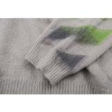Off White Sweater Men's Autumn and Winter Sweater Owt Arrow Gradient