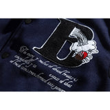 Letterman Jacket Outfit Senior Jackets Varsity Baseball Coat Loose Personality Jacket Leather Sleeve Coat