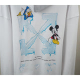 off white sweatshirts Cartoon Printed Pullover Hoodie Sweater Owt Autumn Men Women Street