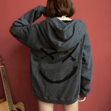 Smiley Face Hoodie Fashion Hip Hop Sweater Men's Smiling Face Loose