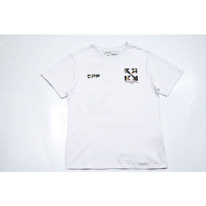 Off White T Shirt Graffiti Arrow Print ShortSleeved Tshirt Unisex Clothing Owt
