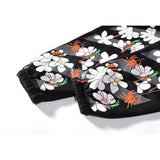 Off White Winter Pants Spring and Autumn Off Peach Blossom Spider Pattern Men's and Women's Casual Pants
