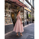 Women Lace Wedding Dress Multi-Color Lace off-Shoulder Swing Dress