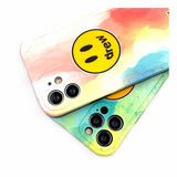 justin b drew phone case Drew Smiley Face Apple 11 Phone Case iPhone 12 Pro Max Straight Edge Frosted Xs XR
