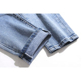 Off White Winter Pants Autumn Worn Denim Stretch Trousers
