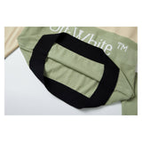 Off White Winter Fleece Sweatshirts Autumn and Winter Stitching Letter Crew Neck Pullover Knitted Sweater