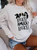 Halloween Costumes Halloween Amuck Printed Thin T-shirt Sweater for Women