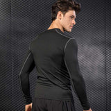 Moisture Wicking Shirts Men's Tight Training Sports and Fitness Running Long Sleeve