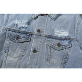 Off White Winter Coat Hang Rope Letter Arrow Denim Jacket