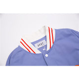 Letterman Jacket Outfit Senior Jackets Varsity Baseball Coat Men's Stand Collar Multicolor Jacket Top