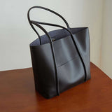 The Teacher Tote Genuine Leather Women's Bag Cowhide Work Shoulder Women's Bag Large Capacity Big Handbag Tote Bag
