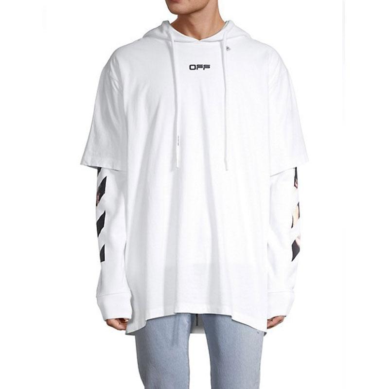 Off White Hoodie Pullover Sweatshirts Men's Plus Size Sweater Owt Casual Fashionable Comfortable