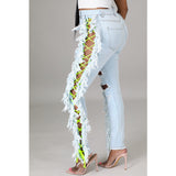 Women Distressed Denim Jeans Ripped Jean Ripped Stretch Jeans Skinny Pants Women