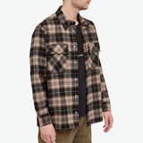 Mens Flannel Jacket Vintage Wool Plaid Top Loose Long Sleeve Shirt Coat Men's Autumn