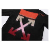 Off White Winter Sweaters Autumn and Winter Fashion Arrow Color Matching Men's Knitted Sweater