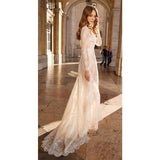 Women Lace Wedding Dress Fashion Women's Wear Sexy Lace See-through Dress