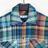 Off White Sweatshirt Long Sleeve Autumn Shirt Autumn Off Irregular Splash Ink Spray Paint Arrow Plaid Shirt for Men and Women