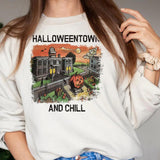 Halloween Costumes Halloweentown Printed Crew Neck Sweatshirt Female