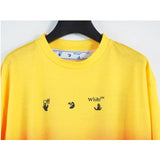 Off White T Shirt Casual Loose Tshirt Gradient Color Arrow Print Women Owt