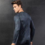 Moisture Wicking Shirts Men's 3D Printing Fitness Running Training Long Sleeve Elastic Wicking Quick Drying Clothes