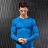 Moisture Wicking Shirts Men's 3D Printing Fitness Running Training Long Sleeve Elastic Wicking Quick Drying Clothes