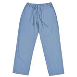 Linen Pants Straight Leg Pants Drawstring Lightweight Elastic Beach Pants Men's Casual Trousers with Pockets Men's Linen Large Size Pocket Trousers