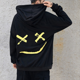 Smiley Face Hoodie Fashion Hip Hop Sweater Men's Smiling Face Loose