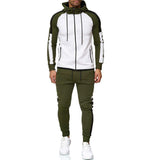 Men Tracksuit Set Jogging Suits Mens Men's Leisure Sports Suit Striped Color Matching Fashion Sports Set