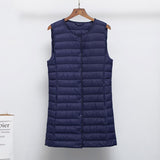 Women Winter Coats Puffer down Vest Autumn and Winter Lightweight round Neck Vest down