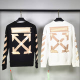 Off White Long Sleeve Round Neck Neck Sweatshirt Autumn And Winter Round Rubber Strip Crew Neck Pullover Sweatshirt Men And Women