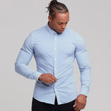 jogging shorts for men Slim Fit Muscle Gym Men Shorts Long Sleeve Shirt Slim Elastic Quick-Drying Sports Shirt