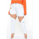 Women Plus Size Jeans Ripped Jeans