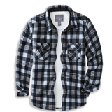 Mens Flannel Jacket with Hoodie Autumn and Winter Plaid Shirt Men's Fleece Lined Padded Warm Keeping Top Shirt Berber Fleece Coat